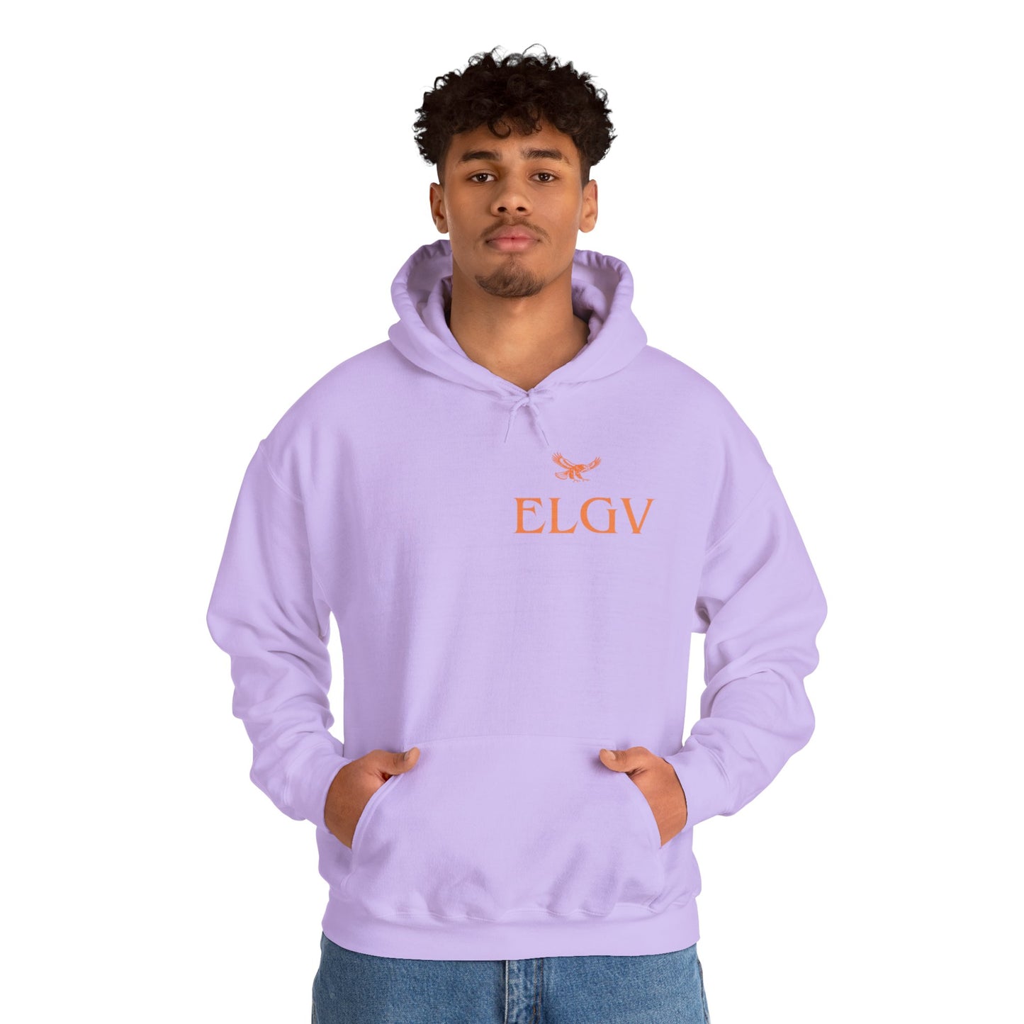 “Side ELGV logo orange” hoodie