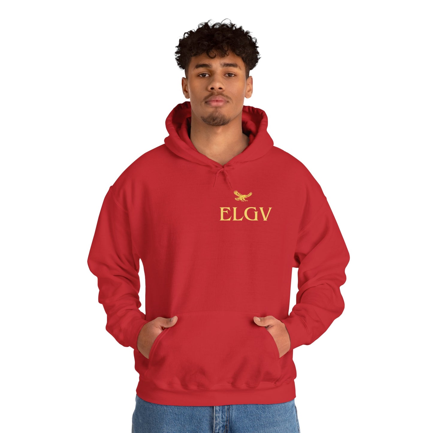 “Side ELGV logo yellow” hoodie
