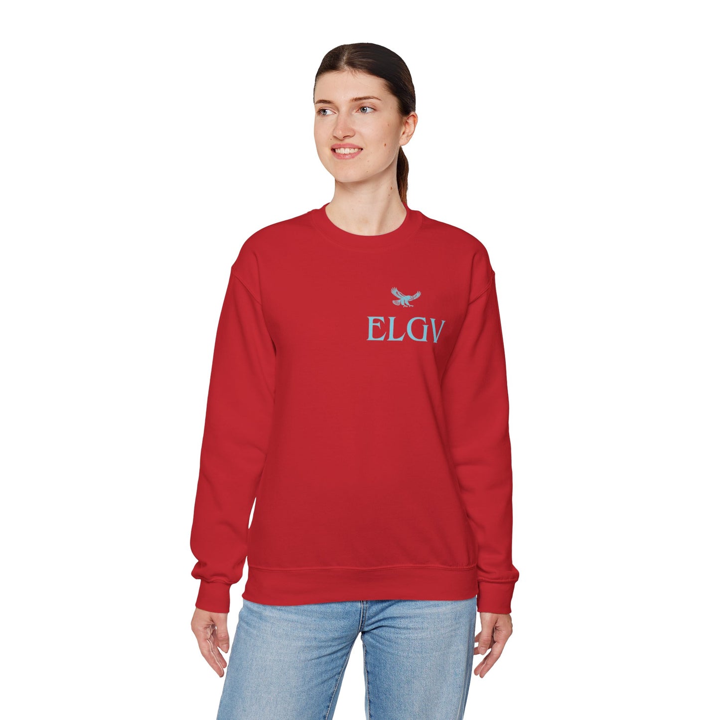 “Side ELGV logo aqua” sweatshirt