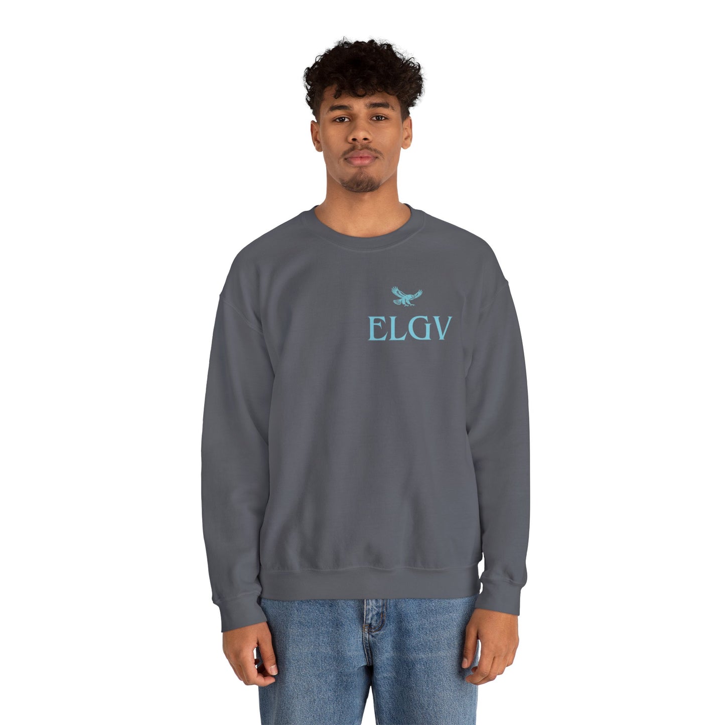 “Side ELGV logo aqua” sweatshirt