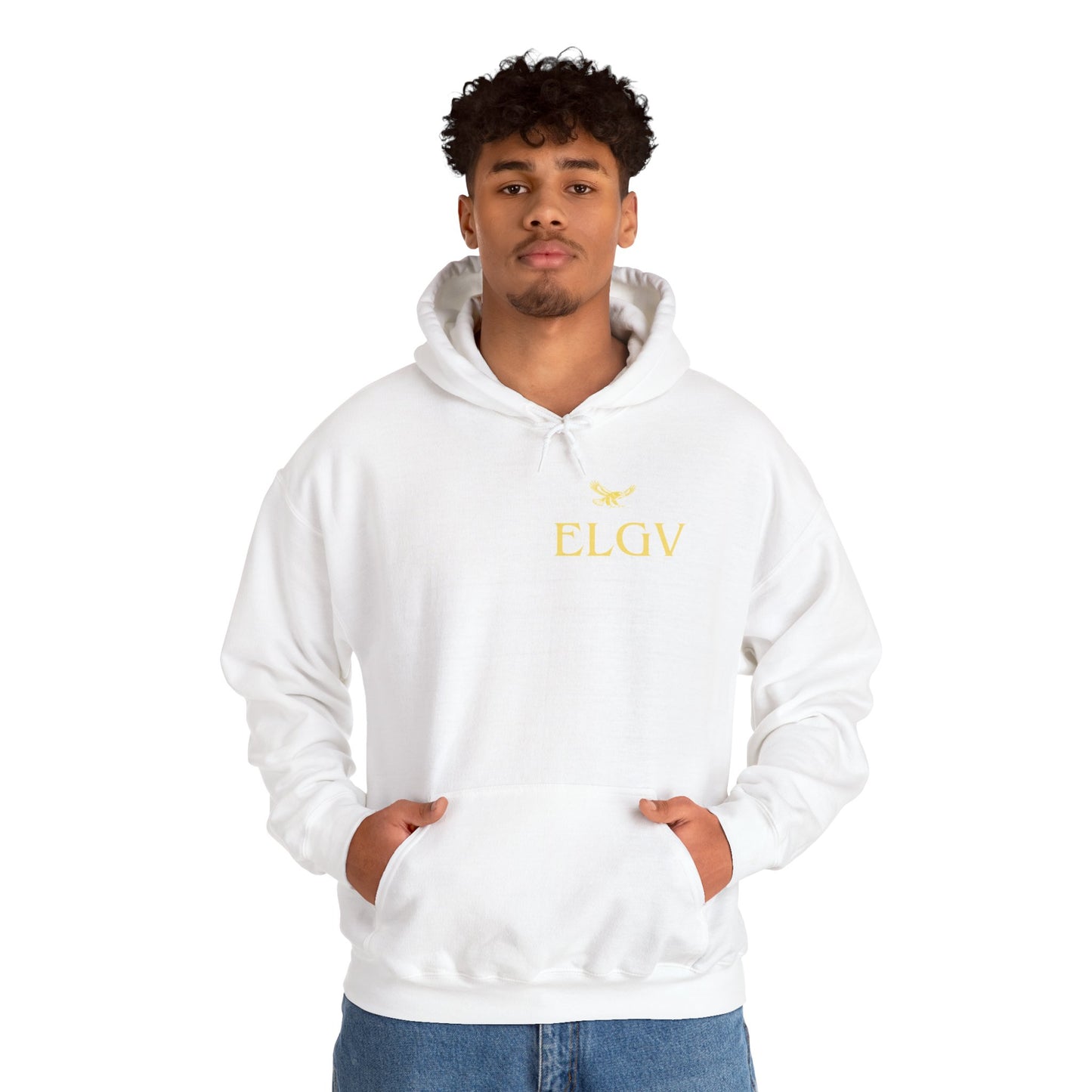 “Side ELGV logo yellow” hoodie