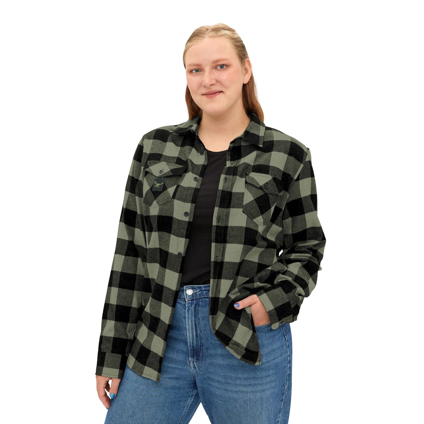 “Iron path olive” flannel