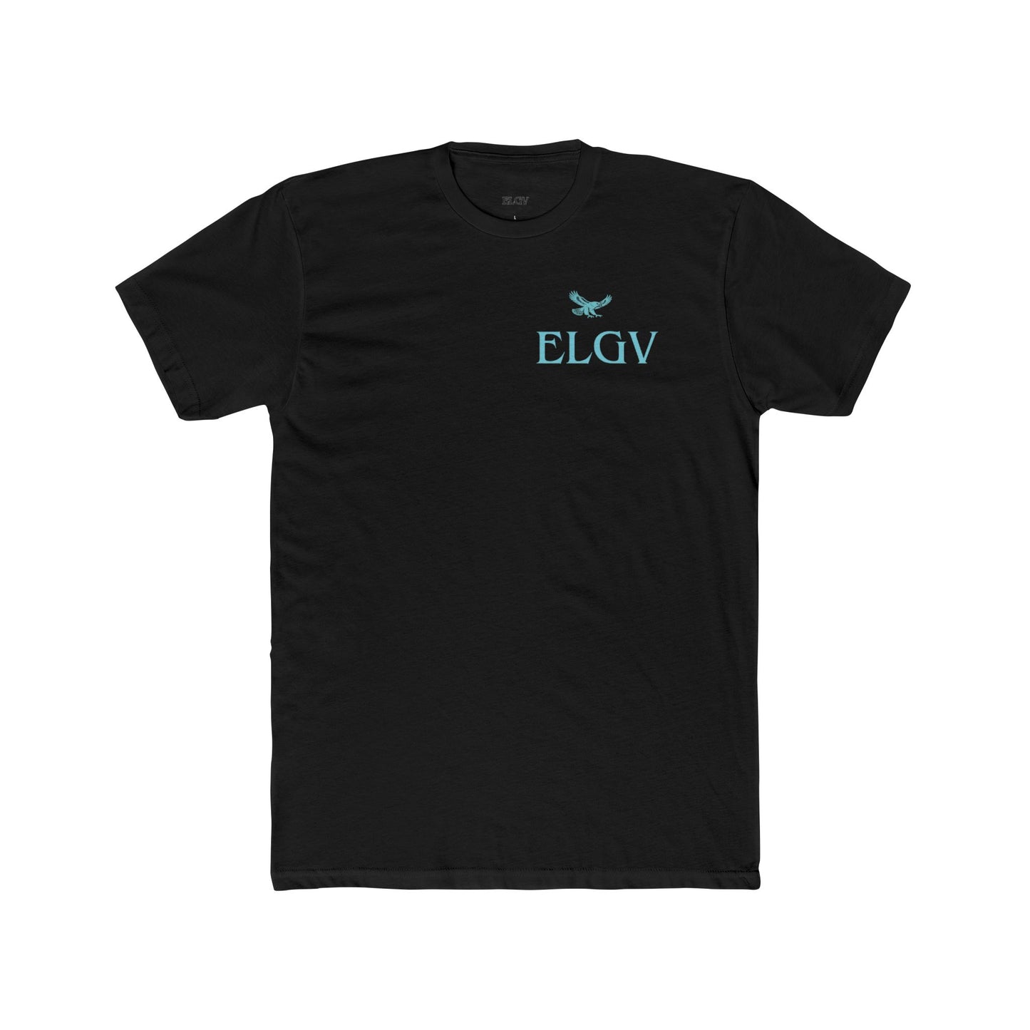 “Side ELGV logo aqua” tee