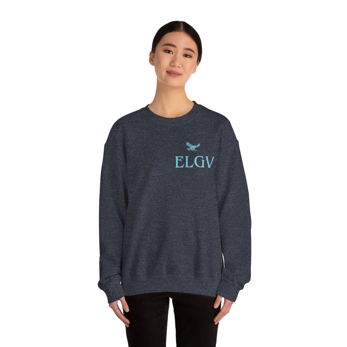 “Side ELGV logo aqua” sweatshirt