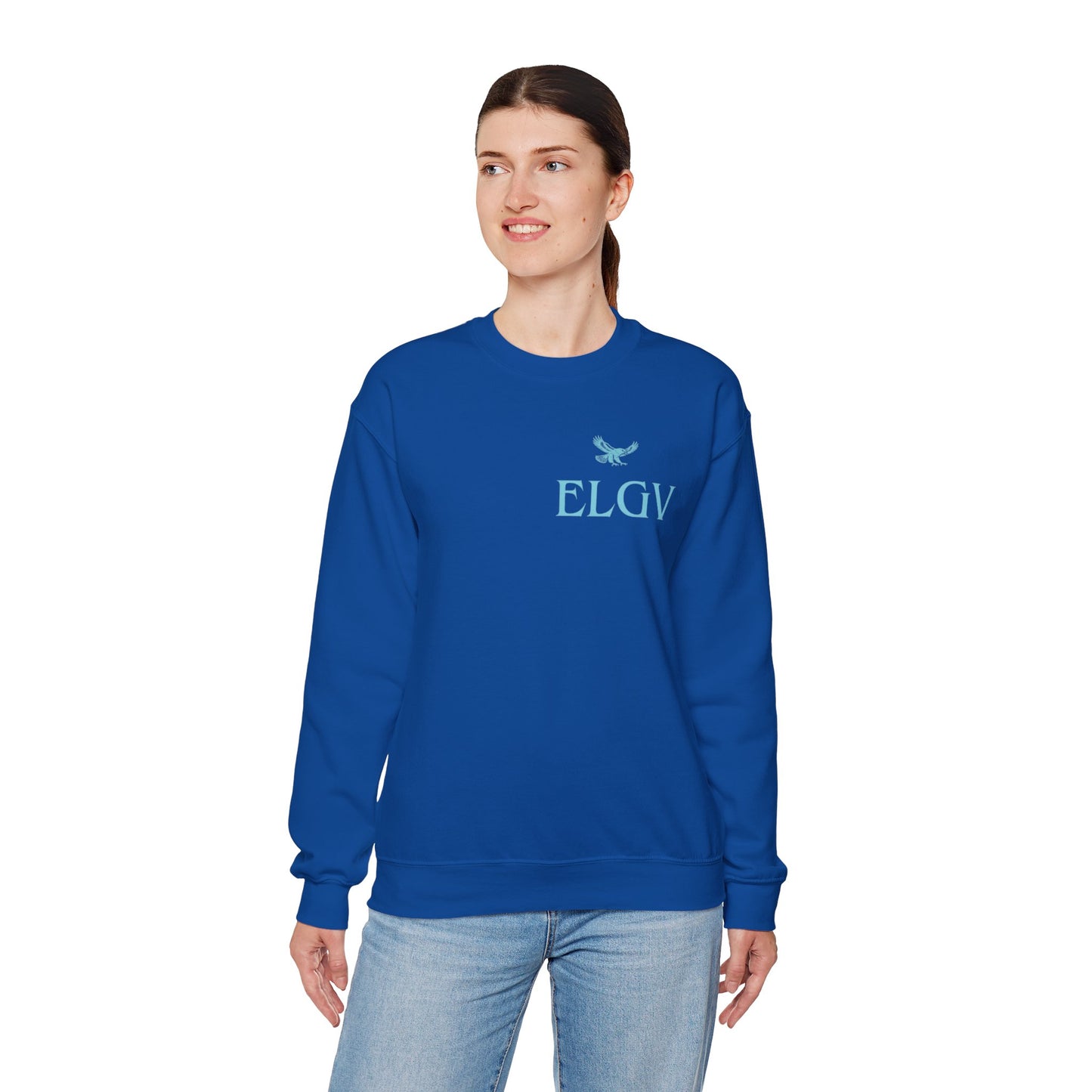 “Side ELGV logo aqua” sweatshirt