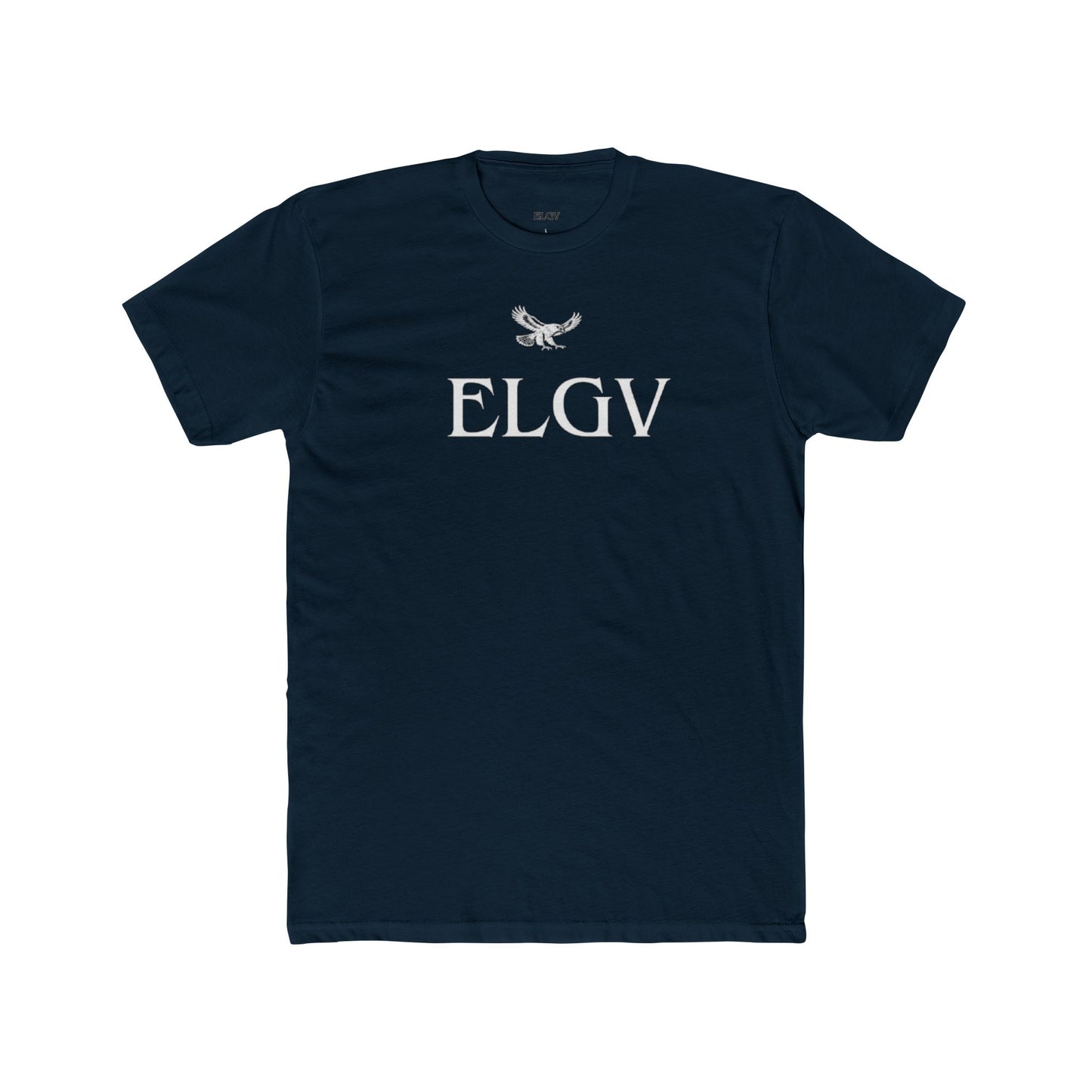 “Center ELGV logo white” tee