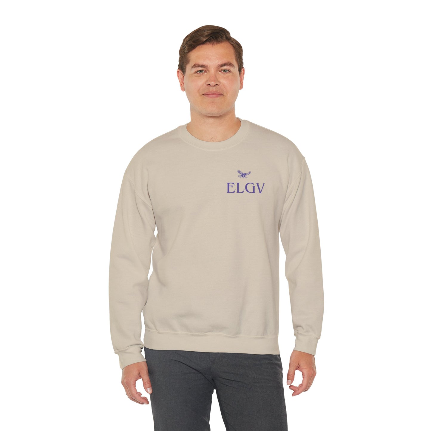 “Side ELGV logo prple” sweatshirt