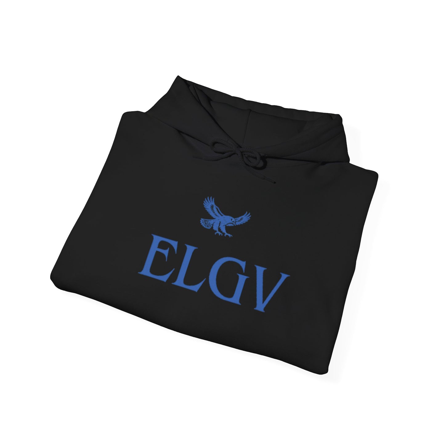 “Center ELGV logo blue” hoodie