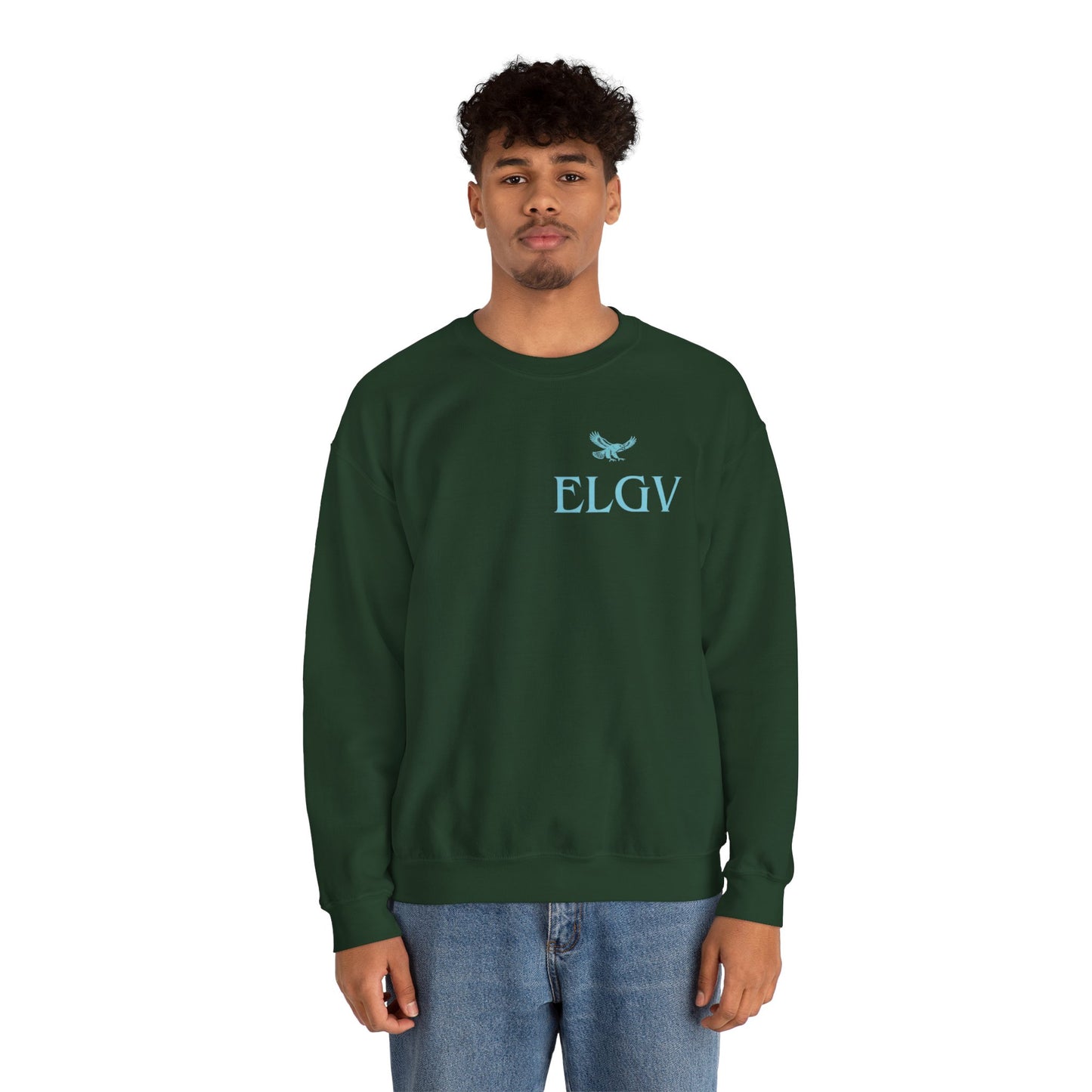 “Side ELGV logo aqua” sweatshirt