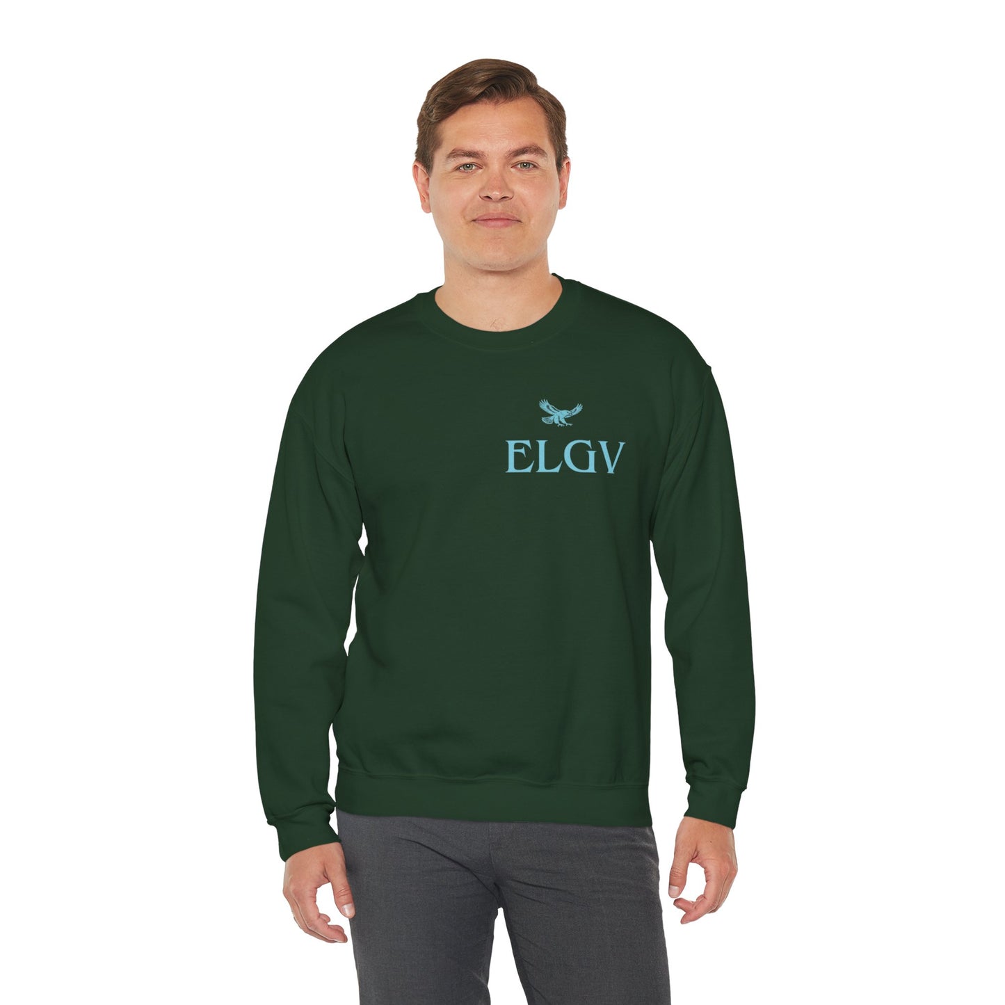 “Side ELGV logo aqua” sweatshirt