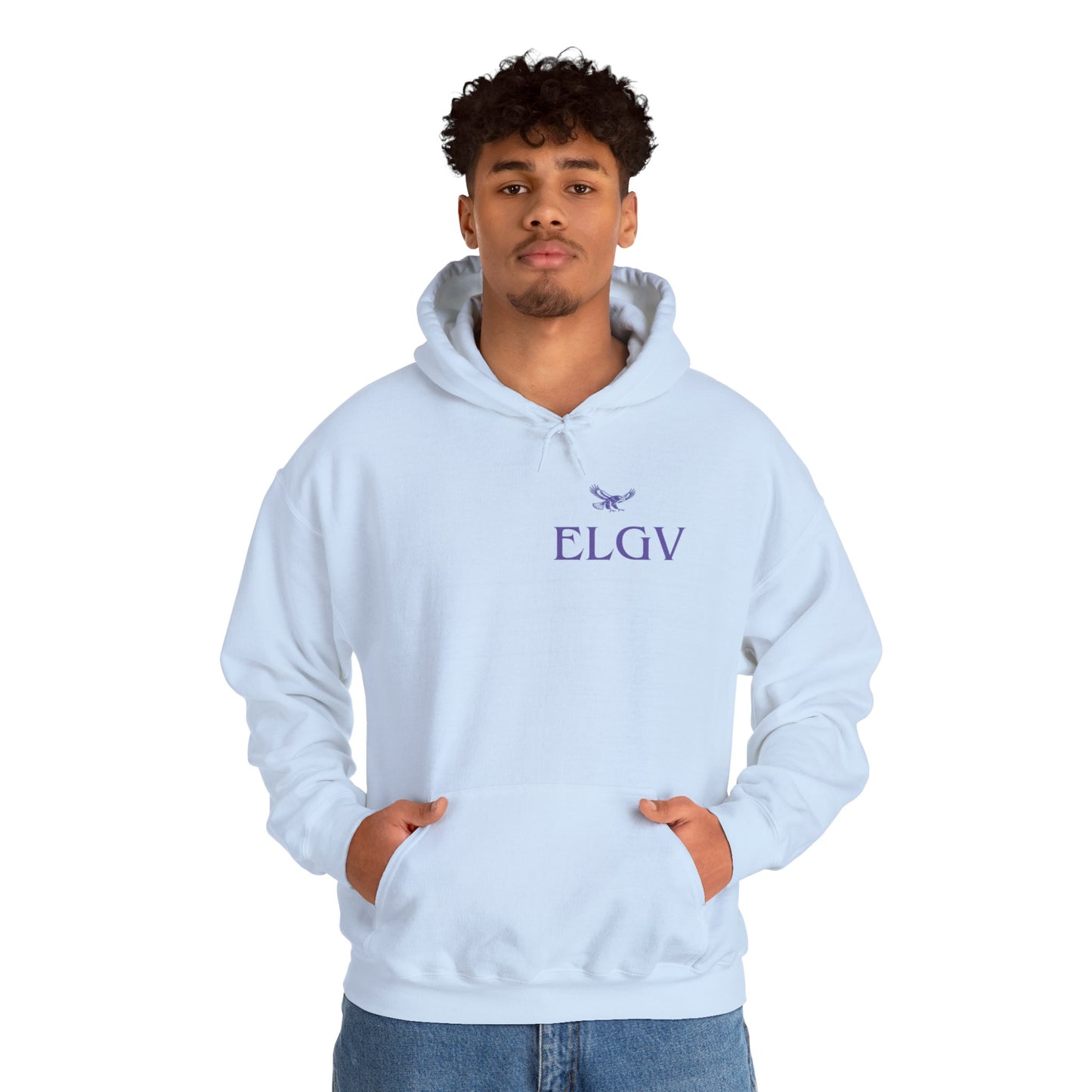“Side ELGV logo prple” hoodie