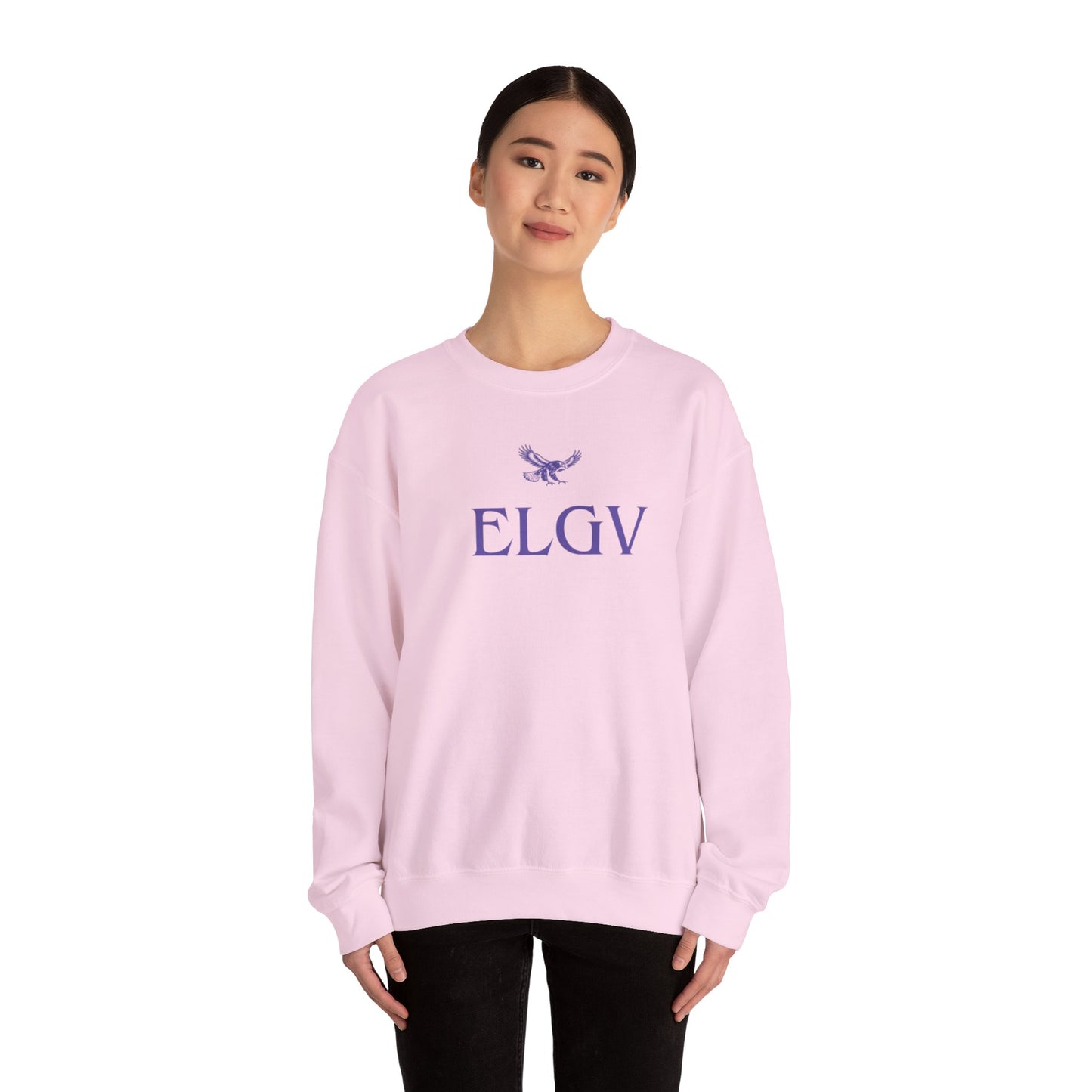 “Center ELGV purple logo” sweatshirt
