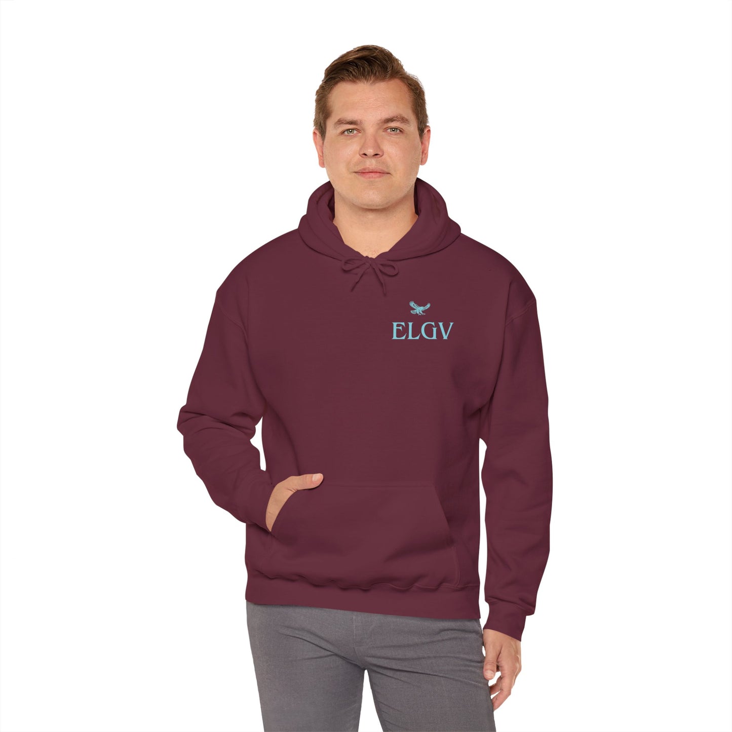 “Side ELGV logo aqua” hoodie