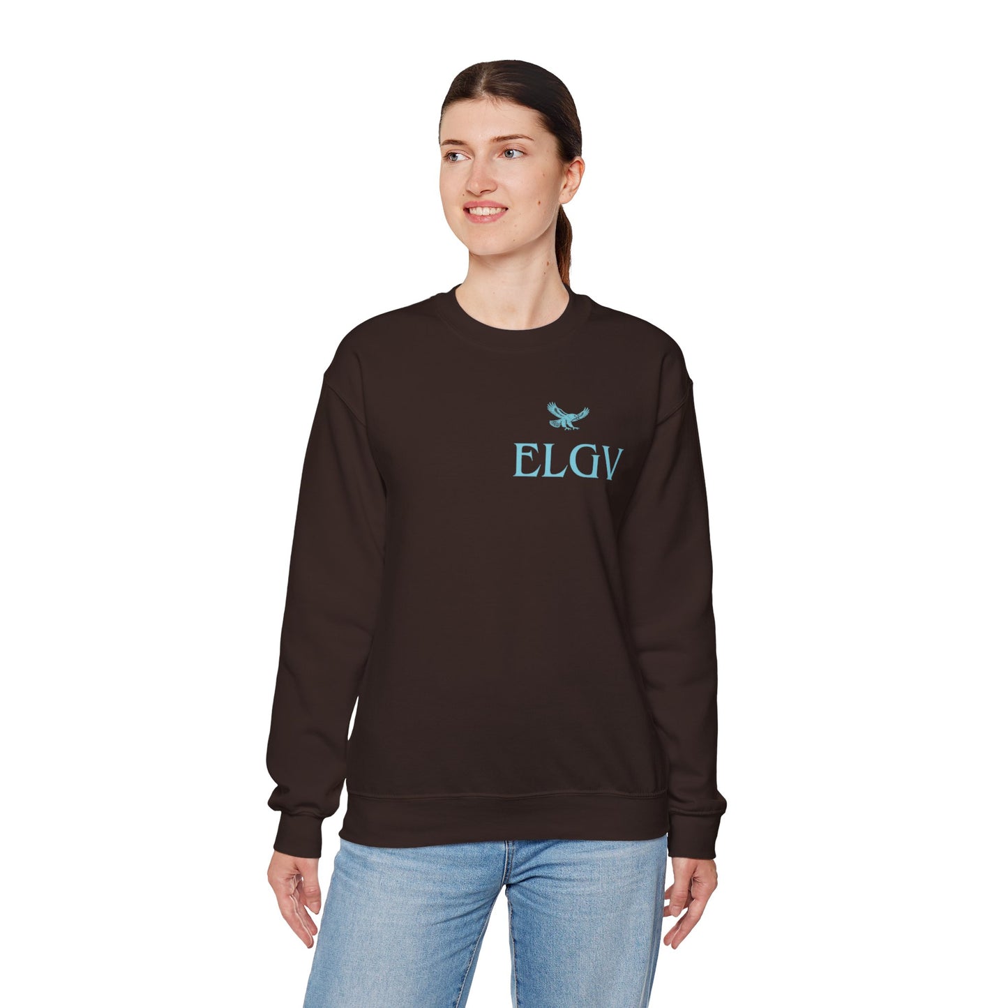 “Side ELGV logo aqua” sweatshirt