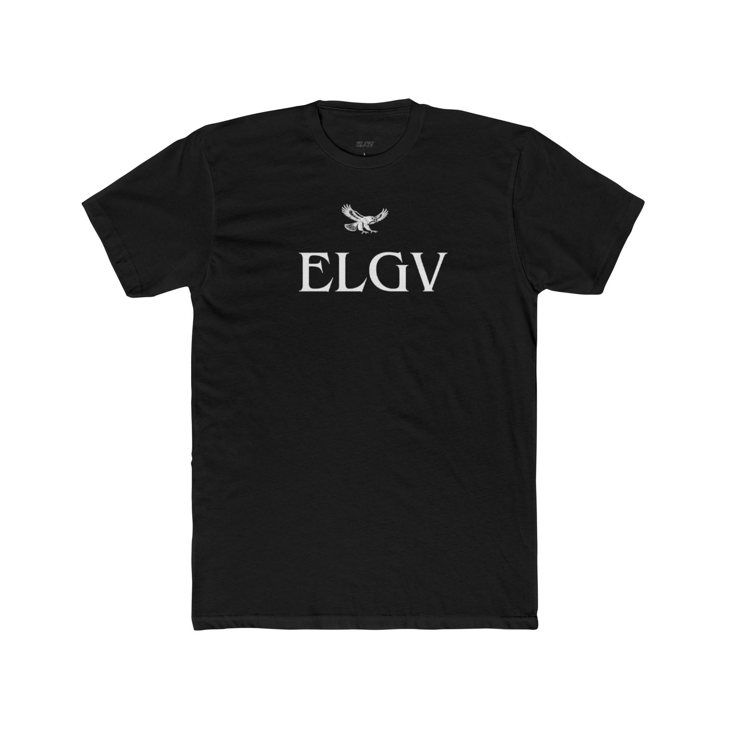 “Center ELGV logo white” tee