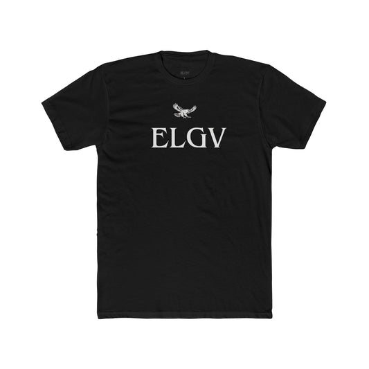 “Center ELGV logo white” tee