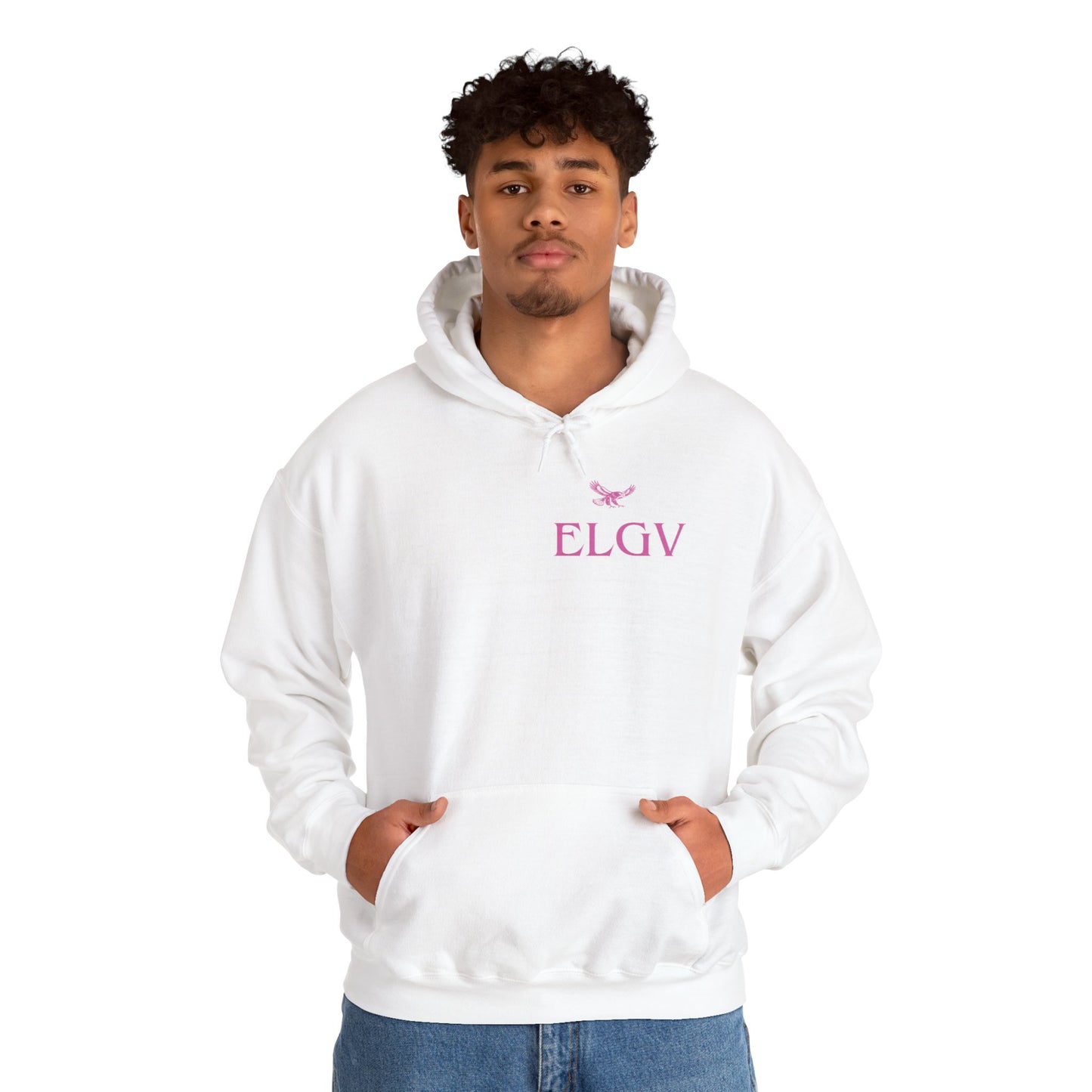 “Side ELGV logo pink” hoodie