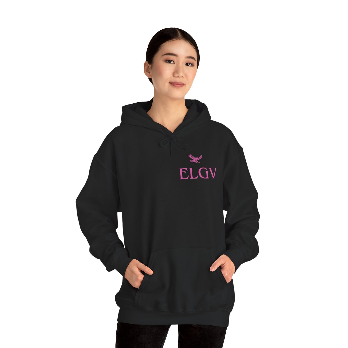 “Side ELGV logo pink” hoodie