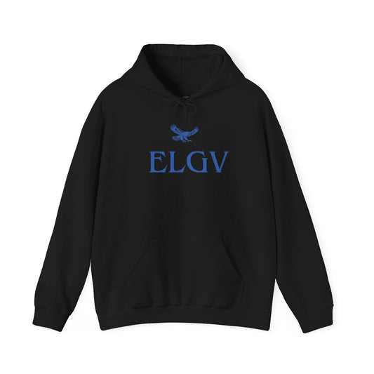 “Center ELGV logo blue” hoodie