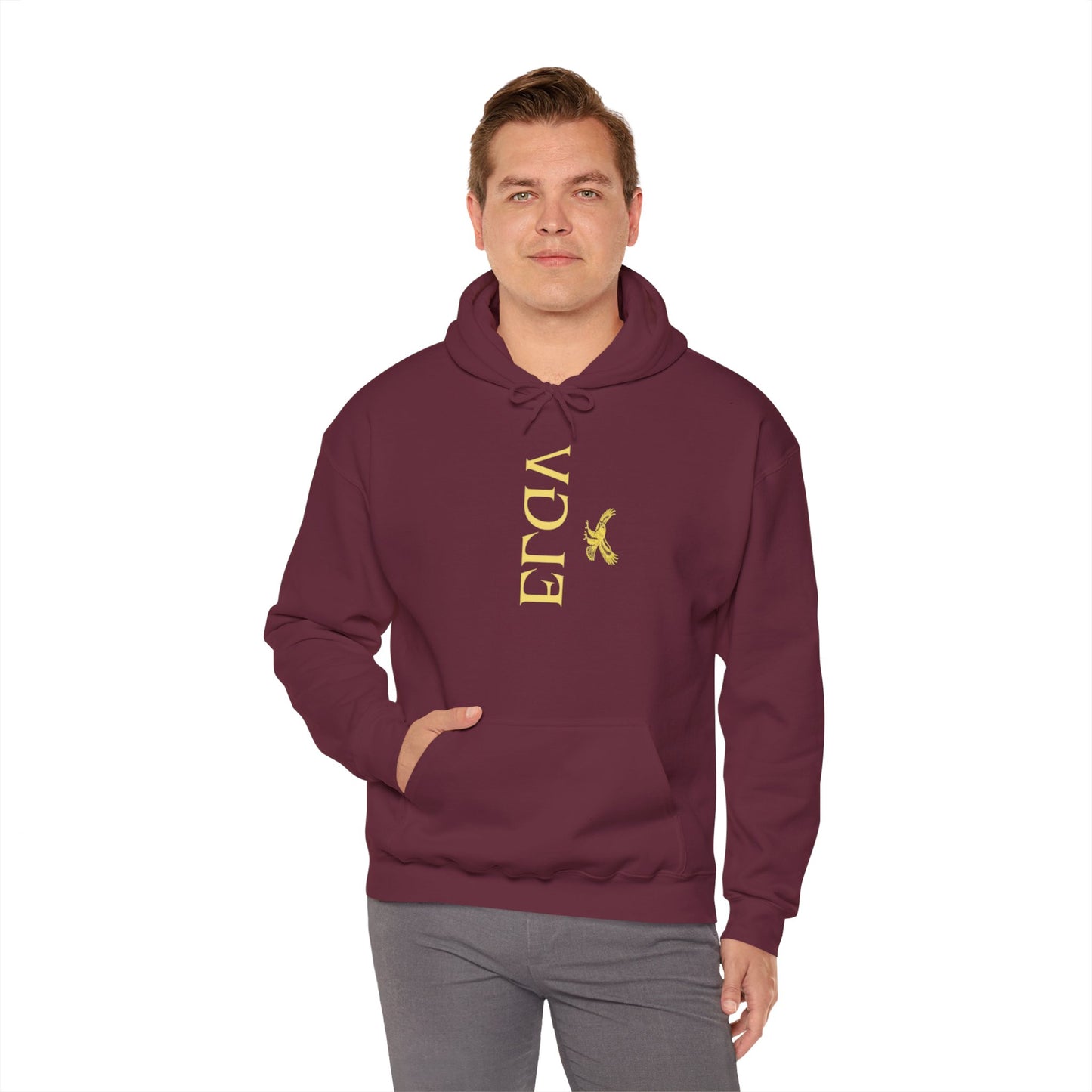 “Side ELGV logo mirror  yellow” hoodie